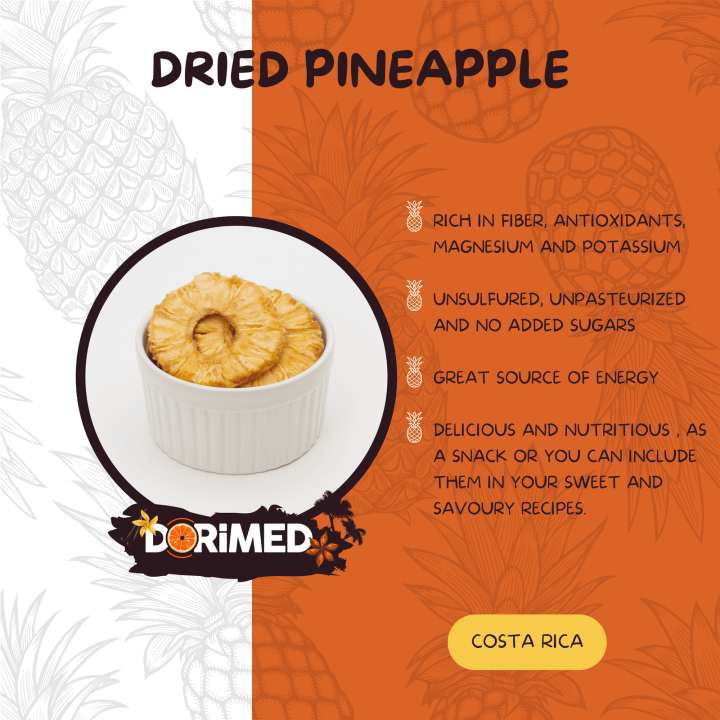 Ananas Tranches Séchées 3Kg - Fruits déshydratés - 